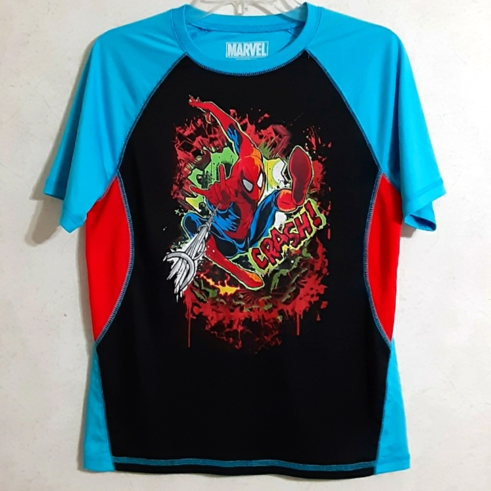 🌞BOY'S XL SPIDER MAN SHIRT MARVEL